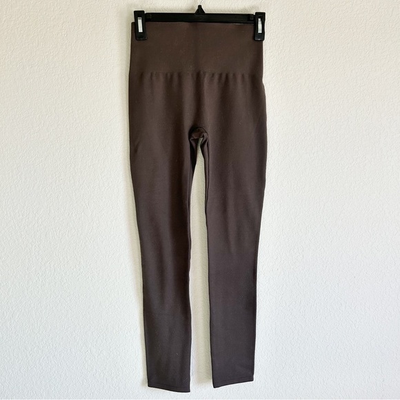 Spanx Seamless Leggings Brown Tummy Control Size S - Picture 1 of 11